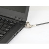 Laptop Lock (Nano) with two keys, Compatible with Nano style locks, 1.5m cable, Anti theft, Strong steel cable - metal with clear PVC jacket, Notebook, Lifetime Warranty