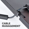 Fellowes Computer Monitor Stand with 3 Height Adjustments - Standard Monitor Riser with Cable Management - Ergonomic Adjustable Monitor Stand for Computers - Max Weight 27KG/Max Size 21" - Gr