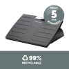 Fellowes Foot Rest Under Desk - Office Suites Under Desk Foot Rest Ergonomic Foot Rest with 3 Height Adjustable Positions & Antibacterial Technology - Foot Rest Stool for Office & Home - Blac