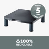 Fellowes Computer Monitor Stand with 3 Height Adjustments - Standard Monitor Riser with Cable Management - Ergonomic Adjustable Monitor Stand for Computers - Max Weight 27KG/Max Size 21" - Gr