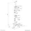 Neomounts DS45-600BL2V Dual monitor stand 10-32"