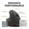 Fellowes Vertical Wireless Mouse Breyta Plus+ Ergonomic Left Handed Vertical Mouse with Antibacterial Protection Medium