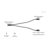 USB-C Cable Splitter Audio/Data + Power Delivery 100W