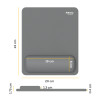 Fellowes Mouse Mat Wrist Rest Breyta Mouse Pad Wrist Support with Antibacterial Protection Ergonomic Mouse Mat Grey