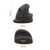 Fellowes Vertical Wireless Mouse Breyta Plus+ Ergonomic Right Handed Vertical Mouse with Antibacterial Protection Large