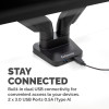 Fellowes Dual Monitor Arm - Platinum Series Monitor Mount for Two 8KG 40 Inch Screens - Adjustable Dual Monitor Desk Mount - Tilt 45Â° Pan 180Â° Swivel 360Â° Rotation 360Â°, VESA 75 x 75/100 