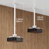 Projector Mount, Ceiling, Universal, Full Motion, Height Range: 745 to 1145mm, Max 35kg, White, 360Â° rotation, +/-20Â° Tilt, and +/-8Â° Swivel, Lifetime Warranty
