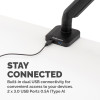 Fellowes Monitor Arm - Platinum Series Monitor Mount for 8KG 40 Inch Screens - Adjustable Monitor Desk Mount - Tilt 45Â° Pan 180Â° Swivel 360Â° Rotation 360Â°, VESA 75 x 75/100 x 100 - Black