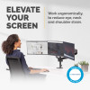 Fellowes Triple Monitor Arm - Platinum Series Monitor Mount for Three 7KG 27 Inch Screens - Adjustable Triple Monitor Desk Mount - Tilt 45Â° Pan 180Â° Swivel 360Â° Rotation 360Â°, VESA 75 x 7