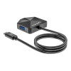 USB-C & USB-A Combo Dock/Hub, Ports (4): USB-A (x2) and USB-C (x2), 5 Gbps (USB 3.2 Gen1 aka USB 3.0), Angled Shape for Easy Port Access, USB powered (no external power supply required)