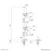 Neomounts DS60-600BL2V Dual monitor arm 10-32"