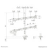 Neomounts DS60-600BL2-2 Quadruple monitor arm 10-32"