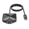 USB-C & USB-A Combo Dock/Hub, Ports (4): USB-A (x2) and USB-C (x2), 5 Gbps (USB 3.2 Gen1 aka USB 3.0), Angled Shape for Easy Port Access, USB powered (no external power supply required)