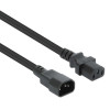 Power Cord/Cable, C14 Male to C13 Female (kettle lead), Monitor to CPU, 1m, 10A, Black, Lead, Lifetime Warranty