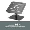 Fellowes Laptop Riser Alumia Desk Based Laptop Stand Max Size 15 inch Max Weight 5kg Black