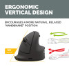 Fellowes Vertical Wireless Mouse Breyta Plus+ Ergonomic Right Handed Vertical Mouse with Antibacterial Protection Medium