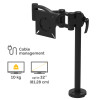 Fellowes Single Monitor Arm - Vista Monitor Mount for 10KG 32 Inch Screens - Adjustable Monitor Desk Mount - Pan 180Â° Rotation 360Â°, VESA 75 x 75/100 x 100 - Black