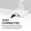 Fellowes Monitor Arm - Platinum Series Monitor Mount for 8KG 40 Inch Screens - Adjustable Monitor Desk Mount - Tilt 45Â° Pan 180Â° Swivel 360Â° Rotation 360Â°, VESA 75 x 75/100 x 100 - White