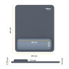 Fellowes Mouse Mat Wrist Rest Breyta Mouse Pad Wrist Support with Antibacterial Protection Ergonomic Mouse Mat Marine