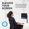 Fellowes Monitor Arm - Reflex Monitor Mount for 8KG 32 Inch Screens - Adjustable Monitor Desk Mount - Tilt 45Â° Pan 180Â° Rotation 360Â°, VESA 75 x 75/100 x 100 - Black