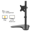 Fellowes Single Monitor Arm - Seasa Freestanding Monitor Mount for 8KG 32 inch Screens - Ergonomic Adjustable Monitor Arm - Tilt 45Â° Pan 120Â° Rotation 360Â°, VESA 75 x 75/100 x 100 - Black