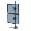 Fellowes Dual Stacking Monitor Arm - Seasa Freestanding Monitor Mount for 8KG 32 inch Screens - Ergonomic Adjustable Monitor Arm - Tilt 45Â° Pan 120Â° Rotation 360Â°, VESA 75 x 75/100 x 100 -