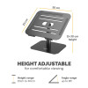 Fellowes Laptop Riser Alumia Desk Based Laptop Stand Max Size 15 inch Max Weight 5kg Black