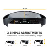 Fellowes Computer Monitor Stand with 3 Height Adjustments - Smart Suites Monitor Riser Plus with Storage Area - Ergonomic Adjustable Monitor Stand for Computers - Max Weight 10KG/Max Size 21"