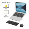 Fellowes Laptop Riser Alumia Portable Laptop Stand Max Size 15 inch Max Weight 5kg Silver