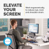Fellowes Computer Monitor Stand with 5 Height Adjustments - Office Suites Monitor Riser with Storage Tray - Ergonomic Adjustable Monitor Stand for Computers - Max Weight 36KG/Max Size 28" - G