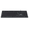 Keyboard UK USB Wired, Standard Qwerty layout, Black, Full Size Keys, Cable 1.5m, USB-A connection, Plug and Play, Three Year Warranty, Retail Boxed