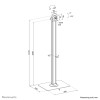 Neomounts FL15-627BL1 Tablet floor stand - max 3 kg | 6,6 lbs