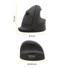 Fellowes Vertical Wireless Mouse Breyta Plus+ Ergonomic Right Handed Vertical Mouse with Antibacterial Protection Medium