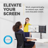 Fellowes Dual Monitor Arm - Reflex Dual Monitor Mount for 8KG 27 Inch Screens - Adjustable Monitor Desk Mount - Tilt 45Â° Pan 180Â° Rotation 360Â°, VESA 75 x 75/100 x 100 - Black