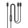 Dual USB-C to USB-C Charging Cable, 100W, 2m, Male to Two Males, Smart Power Splitter Cable, Charges Two Devices from One USB-C PD Port, Delivers up to 100W for single charging and up to 70W 
