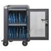 iPad to 13", MacBook Air to 13" & Chromebook 14" 20-bay Charging Trolley/Cart via USB-C (30W), Also other tablets/smartphones (with device to USB-C cable), Bays 330x25x235mm, USB-C charging c