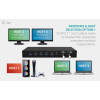 USB-C KVM Dock PRO for Three Hosts, Dual Video, with 2x Power Delivery, max 92W