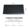Fellowes Foot Rest Under Desk - Professional Series Under Desk Foot Rest Ergonomic Foot Rest with 3 Height Adjustable Positions & Non-Slip Platform Surface - Foot Rest Stool for Office & Home